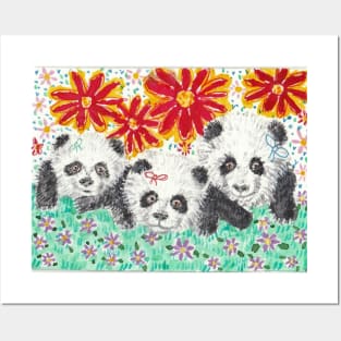 Baby Panda bears Posters and Art